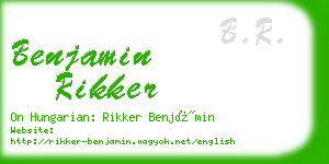 benjamin rikker business card